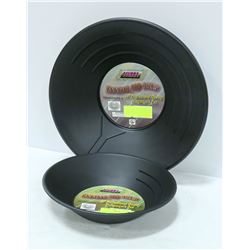 2 GOLD  PANS 10" AND 14" FOR GOLD RECOVERY