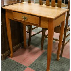 COLLECTIBLE OAK TELEPHONE TABLE WITH DRAWER