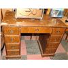 Image 1 : ANTIQUE DOUBLE PEDESTAL DESK  40" X 20" X 30"
