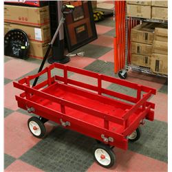 LARGE RED WAGON W/ EXTENDABLE HANDLE
