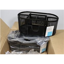 CASE OF 2 METAL DESK ORGANIZERS