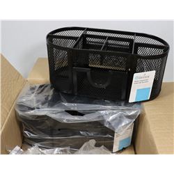 CASE OF 2 METAL DESK ORGANIZERS