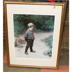 PAUL PEEL 1891 FRAMED PRINT, "THE YOUNG BIOLOGIST"