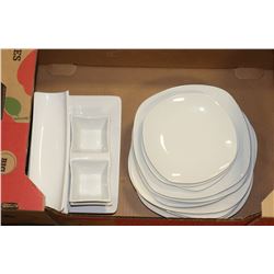 FLAT WITH ENTIRELY WHITE DISHES / SERVING PIECES