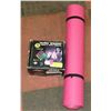 Image 1 : PINK YOGA MAT AND A 5LB PAIR OF ANKLE AND WRIST
