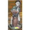 Image 1 : VINTAGE CEMENT GOLFER STATUE. LAWN/ GARDEN DECOR