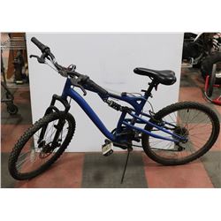POLICE SEIZURE: BLUE FULL SUSPENSION MOUNTAIN BIKE