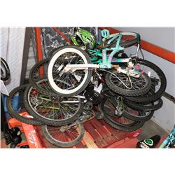 POLICE SEIZURE: PALLET WITH 7 ASSORTED BIKES