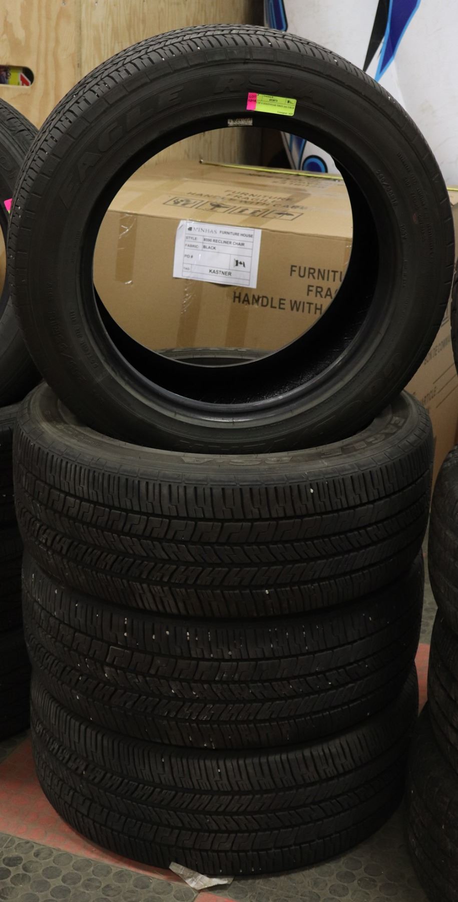 POLICE SEIZURE SET OF 4 GOODYEAR TIRES 24555R18 Kastner Auctions