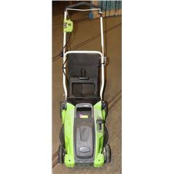 GREEN WORKS  ELECTRIC LAWN MOWER.