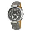 Image 2 : NEW MICHAEL KORS GRAY DIAL GRAY LTHR BAND MSRP$371