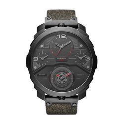 NEW DIESEL 55MM 4-TIMEZONE BLACK DIAL MSRP $475