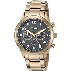 NEW FOSSIL TRIPLE CHRONO GOLD TONE 43MM WATCH