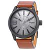 Image 2 : NEW DIESEL BROWN LEATHER GRAY DIAL 46MM MSRP $299