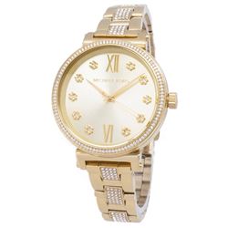 NEW MICHAEL KORS GOLD PLATED SOFIE WATCH MSRP $379