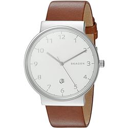 NEW SKAGEN OF DENMARK 40MM LEATHER DIAL MSRP $209