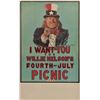 Image 1 : Willie Nelson 4th of July Picnic Poster Uncle Sam