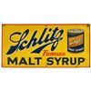 Image 1 : Schlitz Famous Malt Syrup Tin Tacker Sign