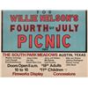 Image 3 : Willie Nelson 4th of July Picnic Poster 1984
