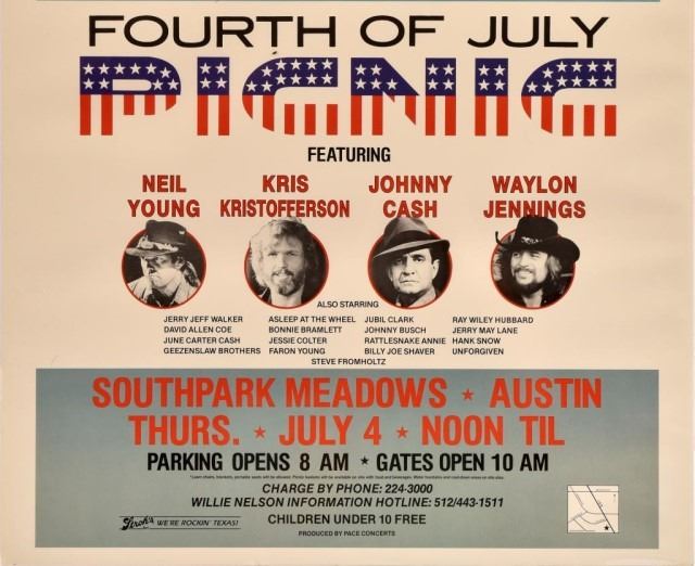 Willie Nelson's 4th of July Picnic Poster