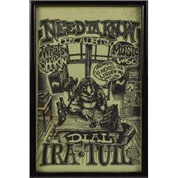 Ira Tull Austin Music Poster By Micael Priest 1973