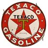 Image 1 : Texaco Gasoline Double Sided Porcelain Sign