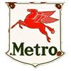 Image 1 : Mobil Pegasus Metro Porcelain Sign