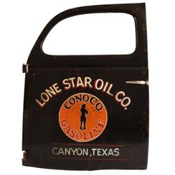 Lone Star Oil Co. Conoco Gasoline Painted Door