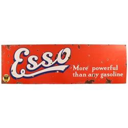 Large Esso Gasoline Porcelain Sign