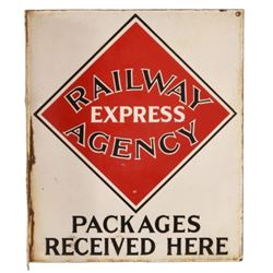 Railway Express Agency Porcelain Flange Sign