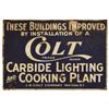 Image 1 : Colt Carbide Lighting & Cooking Plant Tin Sign