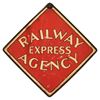 Image 1 : Railway Express Agency Double Sided Cardboard Sign