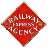 Image 1 : Railway Express Agency Porcelain Sign
