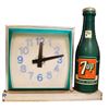 Image 1 : Large 7-Up Bottle & Clock Sign Austin Texas