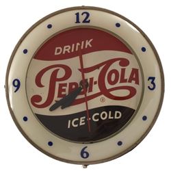 Pepsi-Cola Light Up Double Bubble Clock