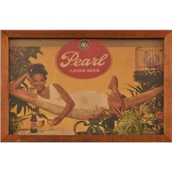 Pearl Beer Framed Advertisement