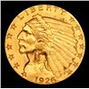 Image 2 : ***Auction Highlight*** 1926-p Gold Indian Quarter Eagle $2 1/2 Graded Select Unc By USCG (fc)