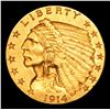 Image 2 : ***Auction Highlight*** 1914-d Gold Indian Quarter Eagle $2 1/2 Graded Select+ Unc By USCG (fc)