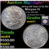 Image 1 : ***Auction Highlight*** 1878-p 8tf Vam 12 I3, R4 Morgan Dollar $1 Graded Select+ Unc By USCG (fc)
