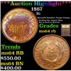 Image 1 : ***Auction Highlight*** 1867 Two Cent Piece 2c Graded Choice Unc RB By USCG (fc)