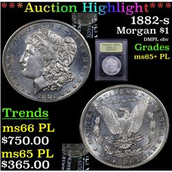 ***Auction Highlight*** 1882-s Morgan Dollar $1 Graded GEM+ PL By USCG (fc)