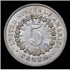 Image 3 : ***Auction Highlight*** 1866/1866 Rays Shield Nickel 5c Graded Choice Unc By USCG (fc)