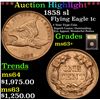 Image 1 : ***Auction Highlight*** 1858 sl Flying Eagle Cent 1c Graded Select+ Unc By USCG (fc)