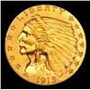 Image 2 : ***Auction Highlight*** 1915-p Gold Indian Quarter Eagle $2 1/2 Graded Select Unc By USCG (fc)