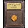 Image 4 : ***Auction Highlight*** 1915-p Gold Indian Quarter Eagle $2 1/2 Graded Select Unc By USCG (fc)