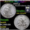 Image 1 : ***Auction Highlight*** 1861-p Seated Half Dollar 50c Graded Unc Details By USCG (fc)