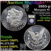 Image 1 : ***Auction Highlight*** 1885-p Morgan Dollar $1 Graded Choice Unc+ DMPL By USCG (fc)