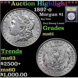 ***Auction Highlight*** 1897-o Morgan Dollar $1 Graded BU+ By USCG (fc)