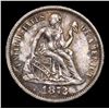Image 2 : *Highlight Of Entire Auction* 1872-cc Seated Liberty 10c Graded Choice AU/BU Slider+ By USCG (fc)
