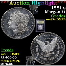 ***Auction Highlight*** 1881-s Morgan Dollar $1 Graded GEM+ DMPL By USCG (fc)